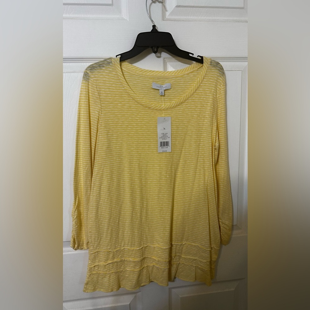 New Directions Women's Sunny Yellow Long Sleeve Top